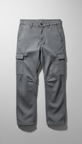 Steel grey relaxed-fit cargo pants